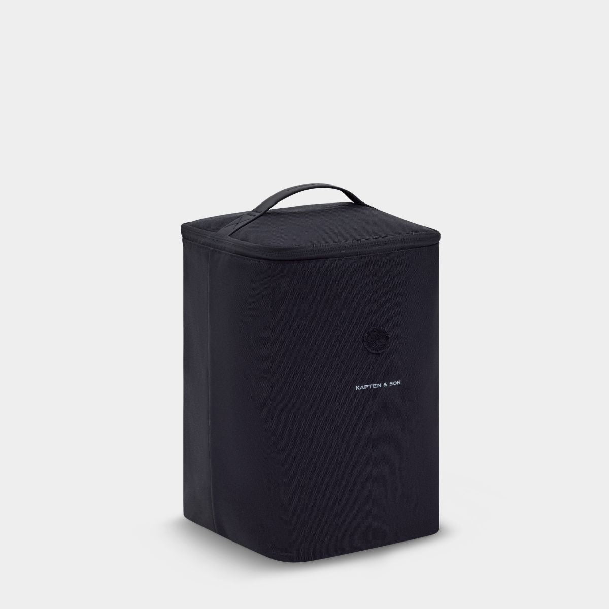 Black cooler bag  with handle on a white background