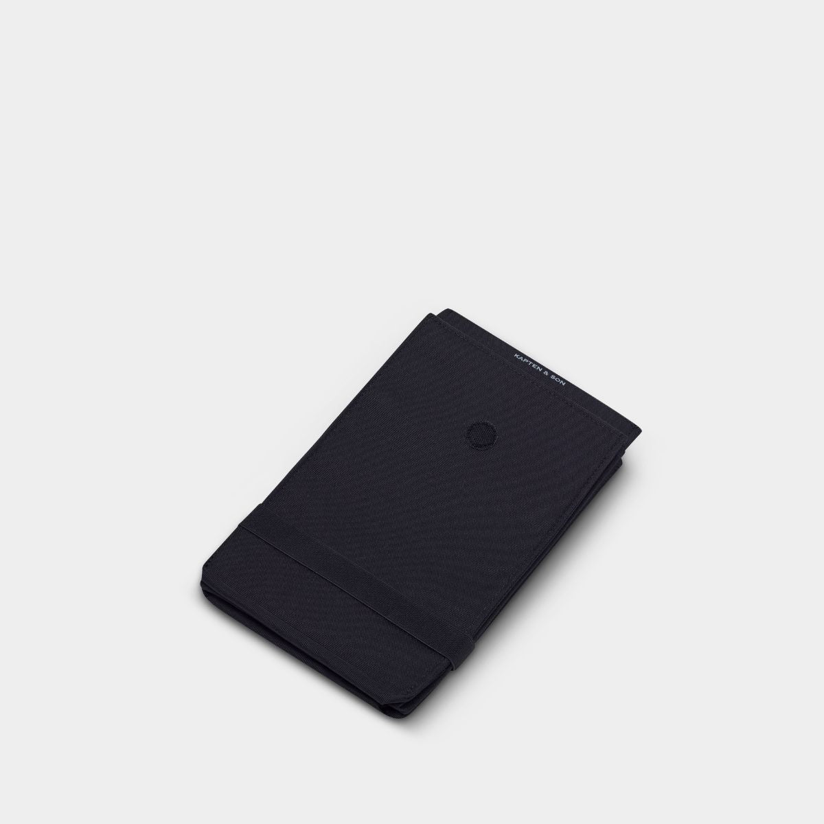 black folder organizing pouch with small velcro fastener 